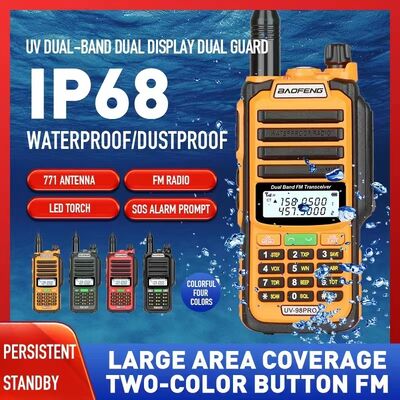 購入 2024年新登場 Baofeng UV-98 Pro 10W出力 IP67防水 デュアルバンド トランシーバー ウォーキー・トーキー オンライン製造